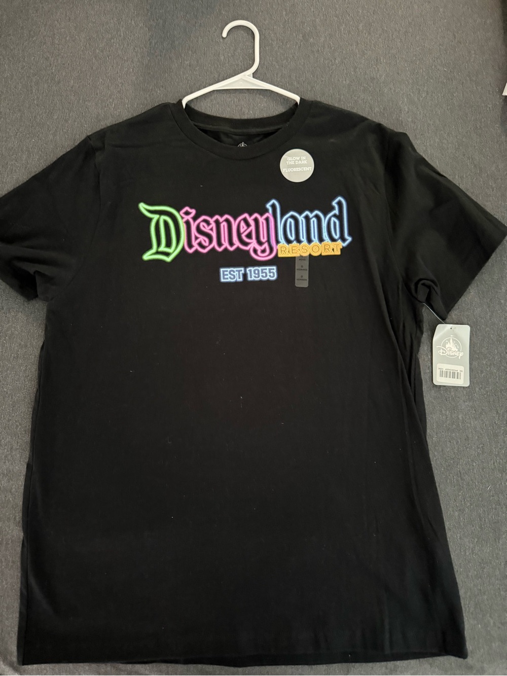 Kids' Black Neon Logo T‑Shirt